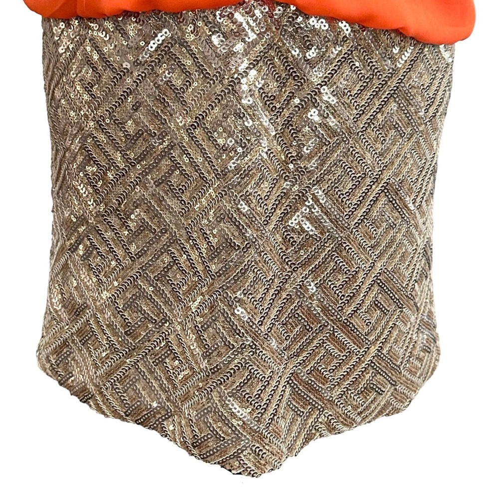 C. Luce Dress M Mini Gold Sequin Skirt - Picture 5 of 10